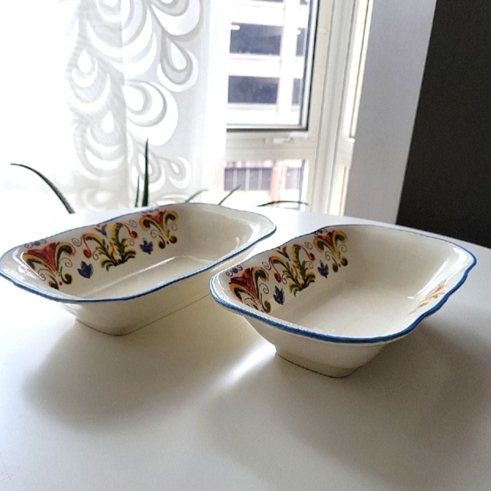 Italian Ceramic Serving Dishes - Set Of 2